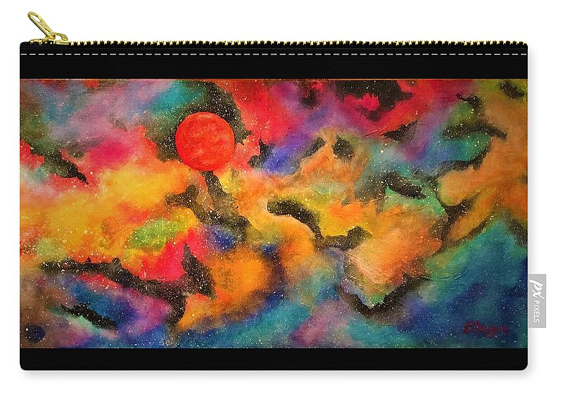 Planets Arcturus Arcturian Ascension Cosmos Universe Star Seed Nebula Space Alienworld Carry-all Pouch featuring the painting Planet Arcturus by Esperanza Creeger