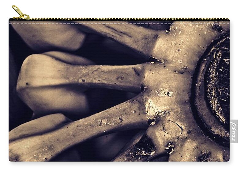 Plantain Zip Pouch featuring the photograph Plantains 2 sepia by Sarah Loft
