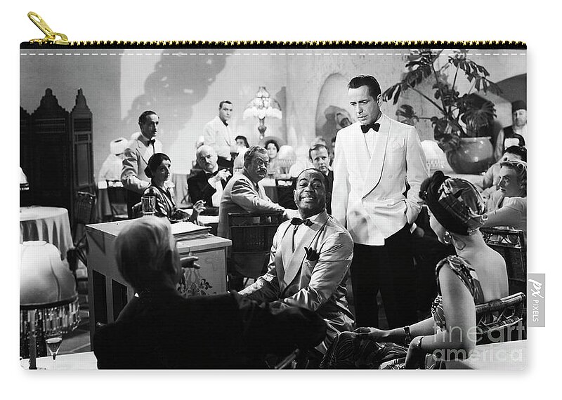 Humphrey Bogart Zip Pouch featuring the photograph Play It Again Sam - Rick's Cafe by Doc Braham