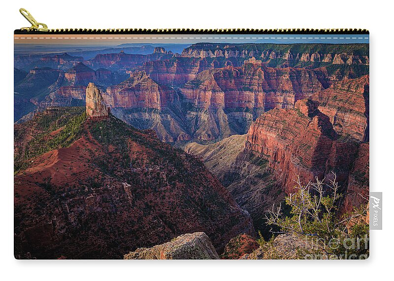 America Zip Pouch featuring the photograph Point Imperial Twilight by Inge Johnsson