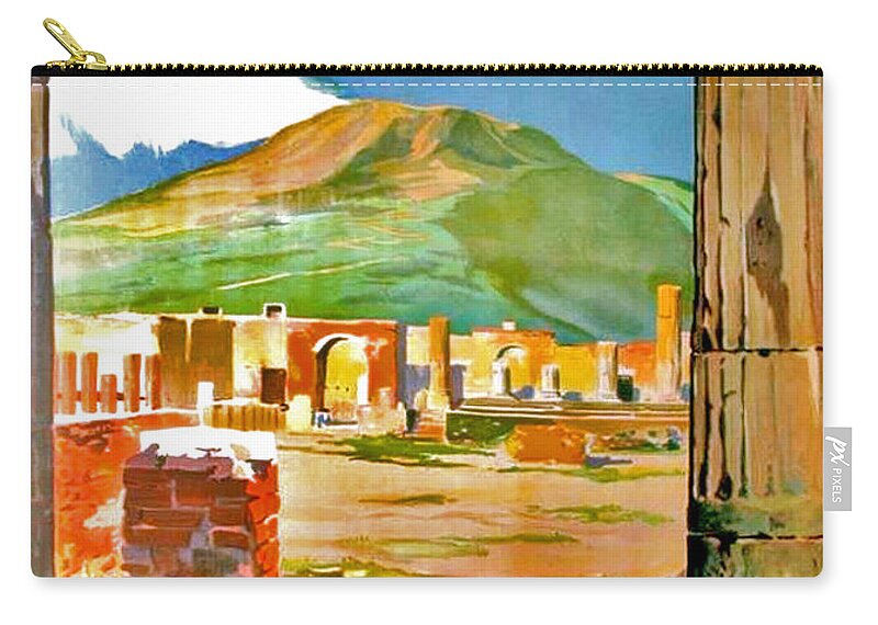 Pompeii Zip Pouch featuring the digital art Pompeii by Long Shot