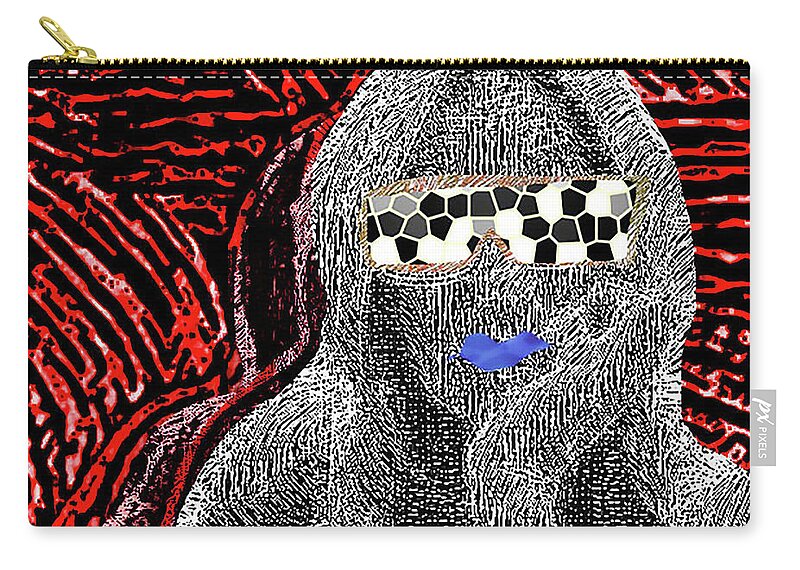 Portrait Zip Pouch featuring the digital art You're such a Supergirl by Alexandra Vusir