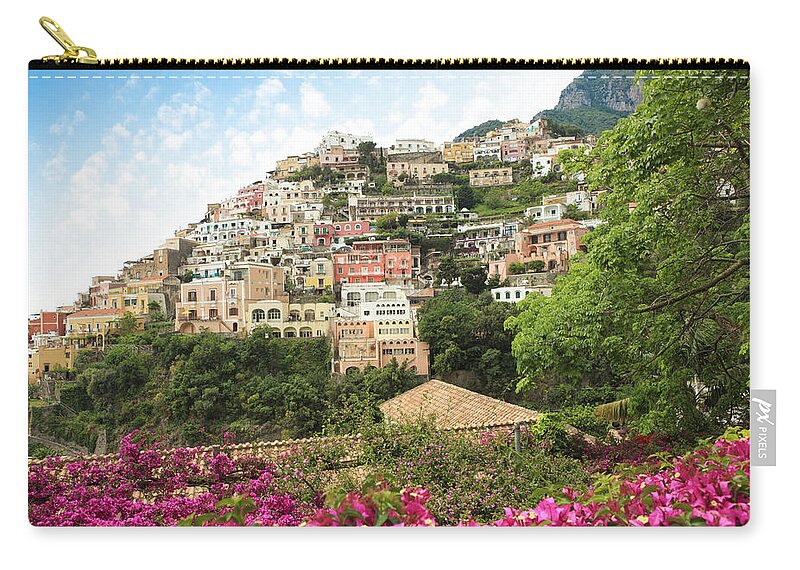 Hotel Zip Pouch featuring the photograph Positano On The Amalfi Coast, Campania by Romaoslo
