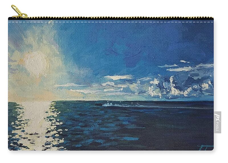 Waterscape Zip Pouch featuring the painting Possibility by Allison Fox