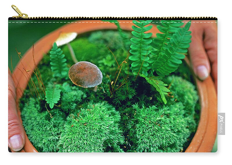 People Carry-all Pouch featuring the photograph Potted Moss by Richard Felber
