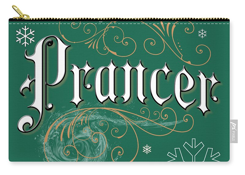Prancer Zip Pouch featuring the digital art Prancer by Gina Harrison