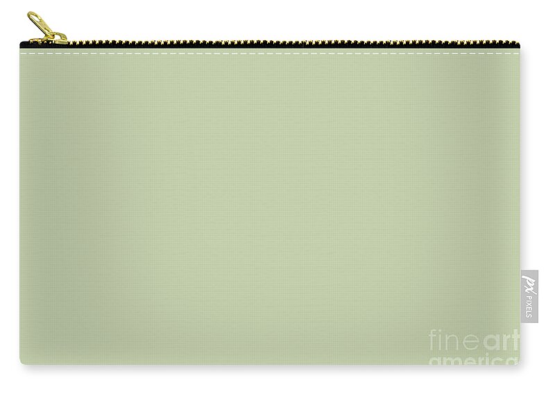 Green Zip Pouch featuring the digital art Pratt and Lambert 2019 Mellon Green - Sage Green 18-28 Solid Color by PIPA Fine Art - Simply Solid