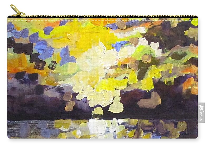 Sky Carry-all Pouch featuring the painting Primarily Yellow sky by Barbara O'Toole