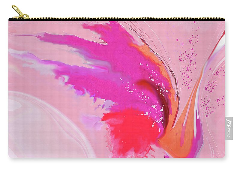 Abstract Zip Pouch featuring the digital art Primavera by Gina Harrison