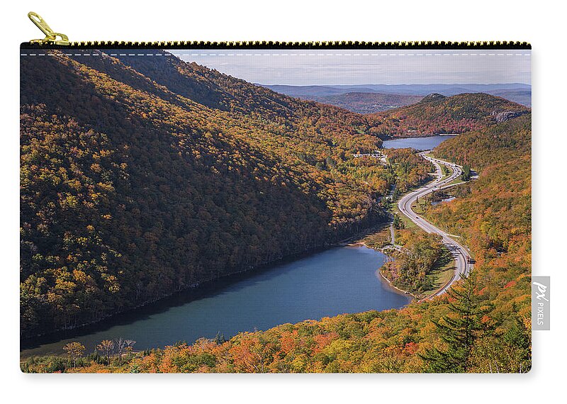 Profile Zip Pouch featuring the photograph Profile Lake Autumn by White Mountain Images