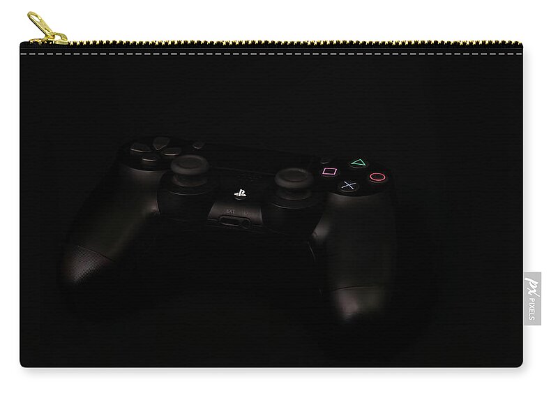 Background Zip Pouch featuring the photograph PS4 Controller by Darryl Brooks