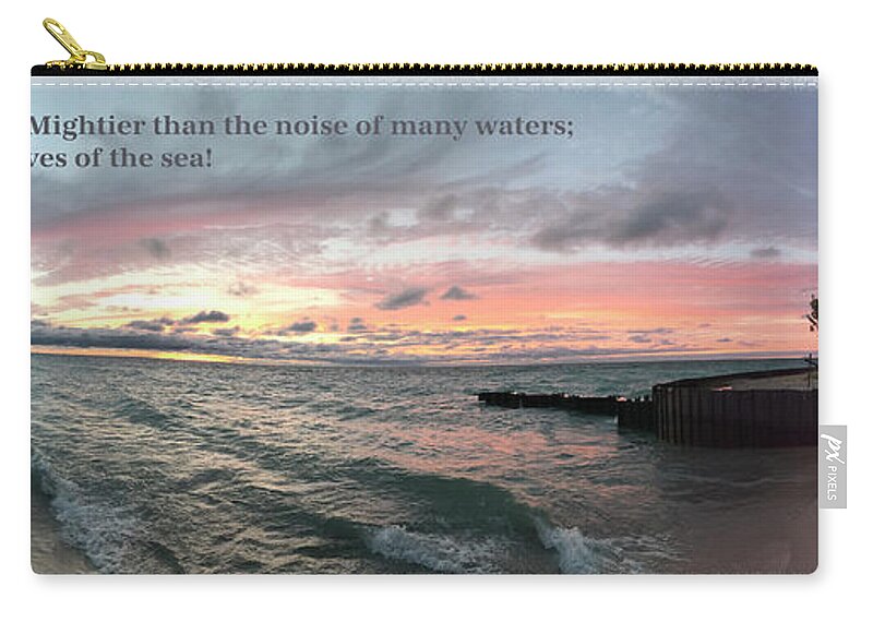  Zip Pouch featuring the photograph Psalm93 4 by Lori Tondini