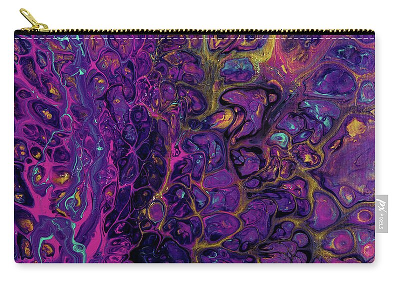 Fluid Zip Pouch featuring the painting Psychedelic by Jennifer Walsh