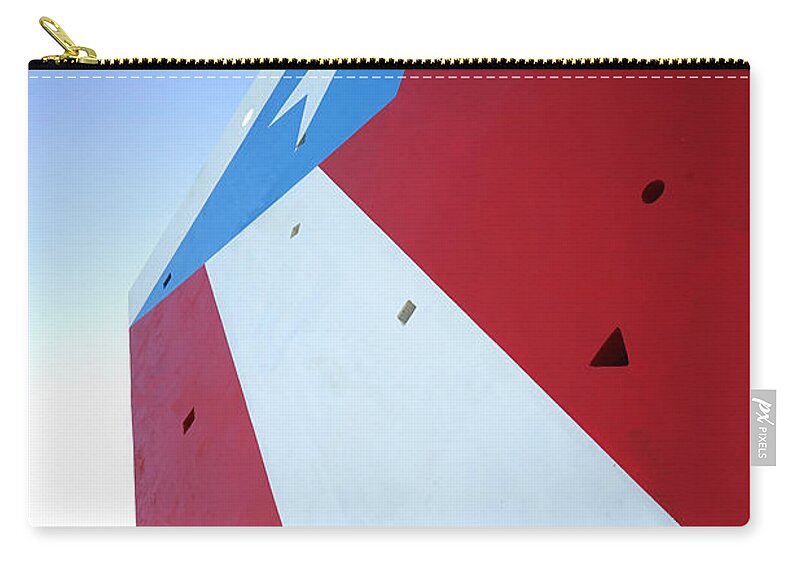 Richard Reeve Zip Pouch featuring the photograph Puerto Rico - Concrete Flag by Richard Reeve
