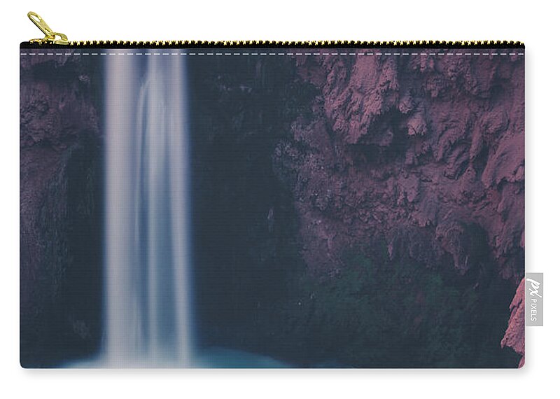 Havasu Zip Pouch featuring the photograph Quiescent Cascade by Ryan Lima
