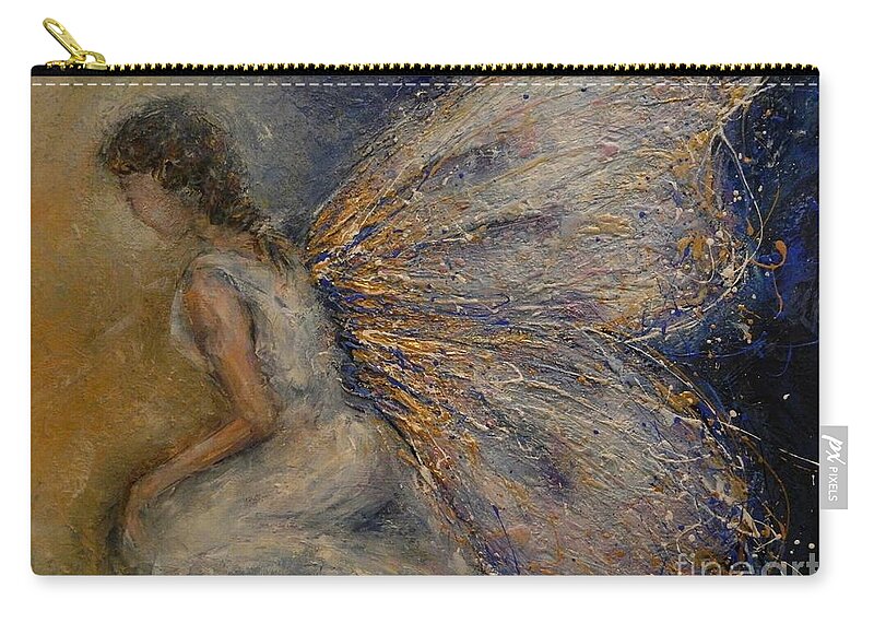 Spirit Zip Pouch featuring the painting Quiet Grace by Dan Campbell
