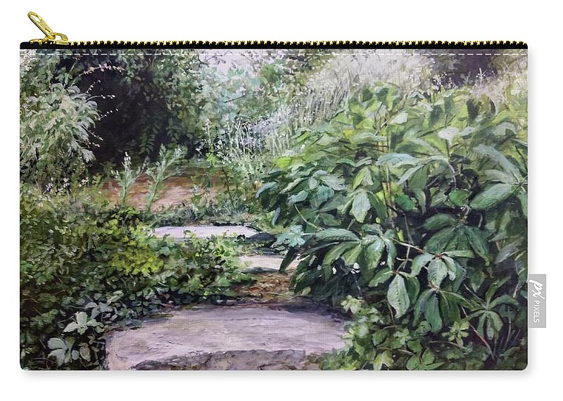 Garden Zip Pouch featuring the painting Quiet Path by William Brody