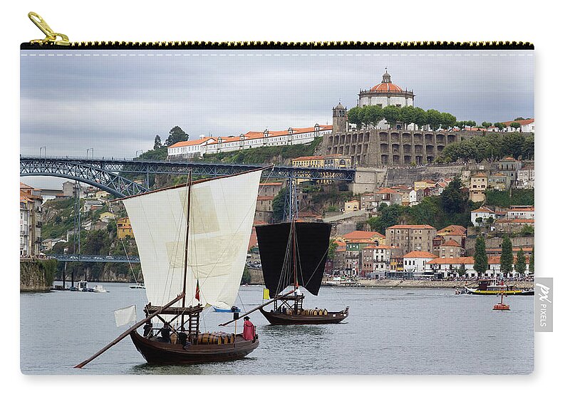 Aging Process Zip Pouch featuring the photograph Rabelos Boat by Luisportugal
