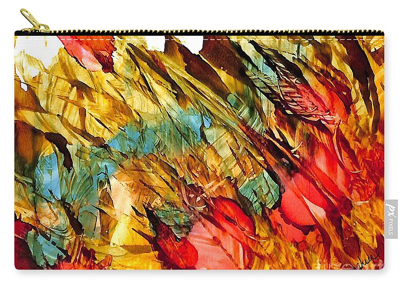 Art For Designers Zip Pouch featuring the painting Radish Patch painting by Patty Donoghue