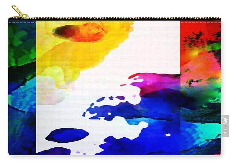 Rainbow Zip Pouch featuring the digital art Rainbow of Color Abstract Artwork by Delynn Addams for Home Decor by Delynn Addams