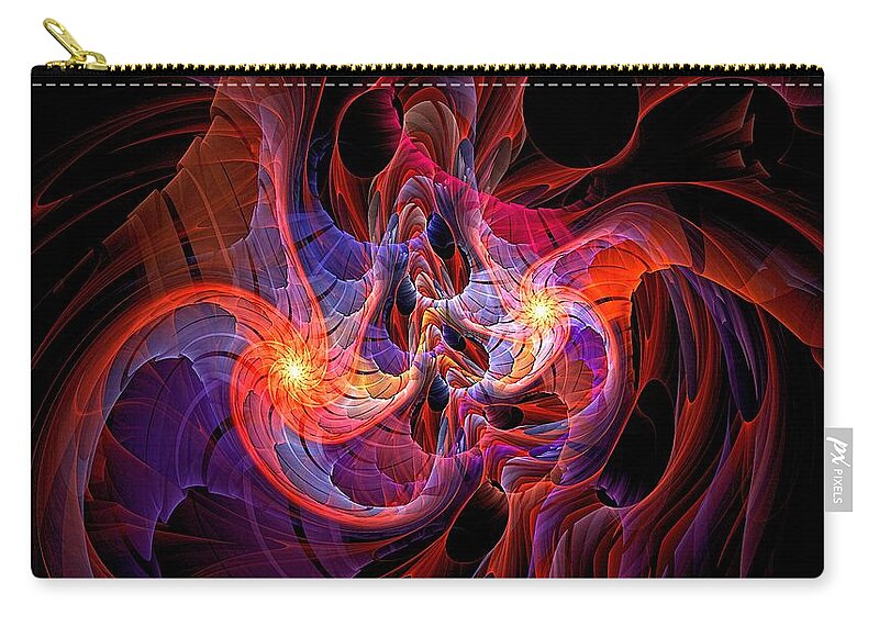 Ascend Zip Pouch featuring the digital art Rainbow Summit by Doug Morgan
