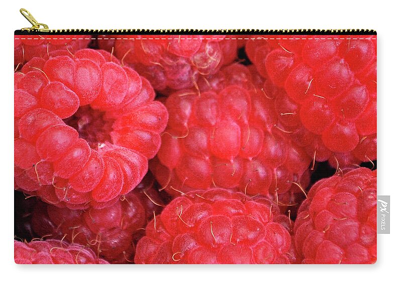 Netherlands Zip Pouch featuring the photograph Raspberries by Alicia Clerencia