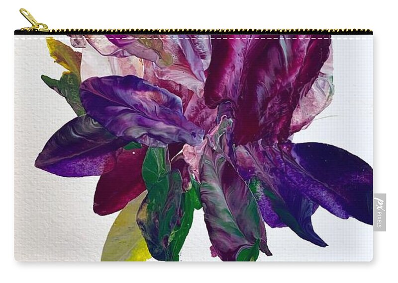 Floral Zip Pouch featuring the painting Reaching for Love by Tommy McDonell