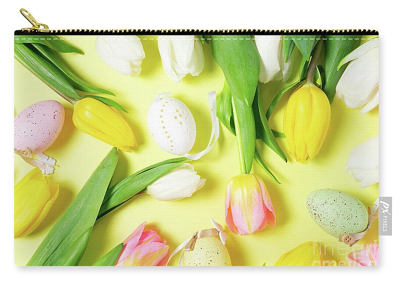 Easter Zip Pouch featuring the photograph Easter Eggs II by Anastasy Yarmolovich