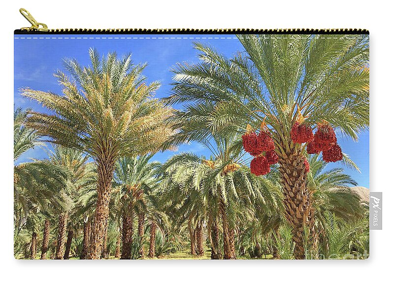 Date Palm. Dates Zip Pouch featuring the photograph Red Hot Date by J Marielle