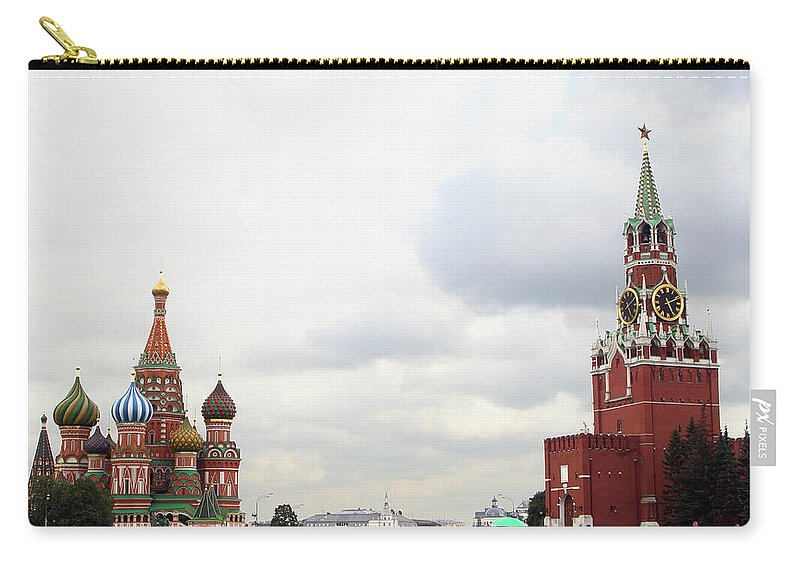 People Zip Pouch featuring the photograph Red Square In Autumn by Cay-uwe