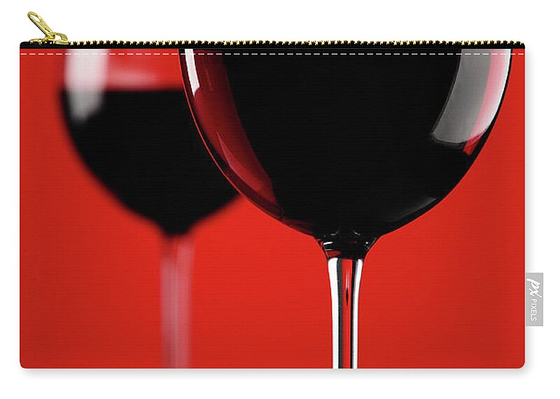 Alcohol Zip Pouch featuring the photograph Red Wine by Deliormanli
