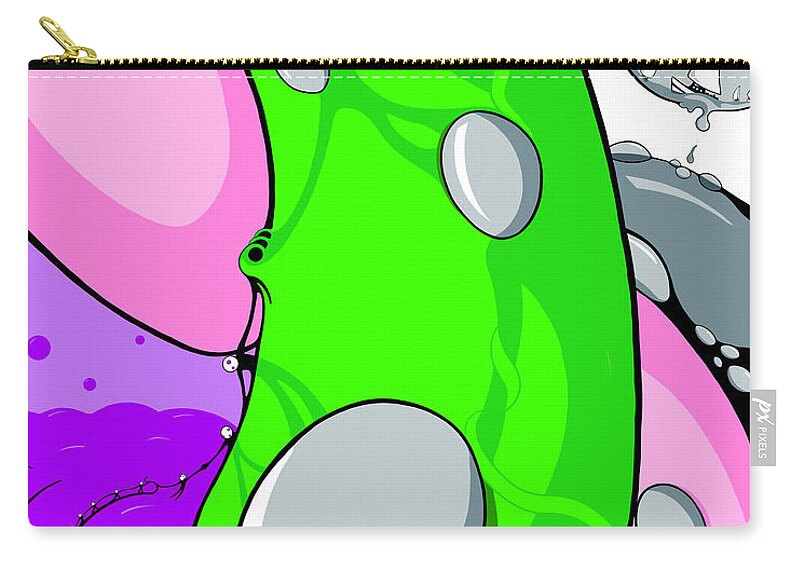 Vine Zip Pouch featuring the drawing Reentry by Craig Tilley