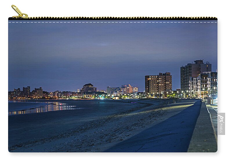 Revere Zip Pouch featuring the photograph Revere Beach Summer Evening Revere MA by Toby McGuire