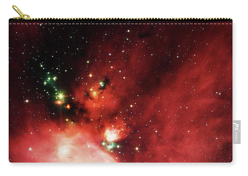 Abstract Zip Pouch featuring the photograph Rho Ophiuchi Cloud Complex, Deep Red by Science Source