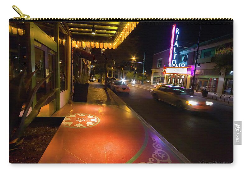 Rialto Theatre Zip Pouch featuring the photograph Rialto Theatre - Tucson by Micah Offman