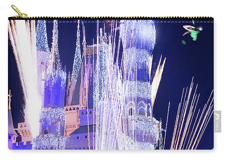  Zip Pouch featuring the photograph Ringing in the New Year at Disney by Mark Andrew Thomas