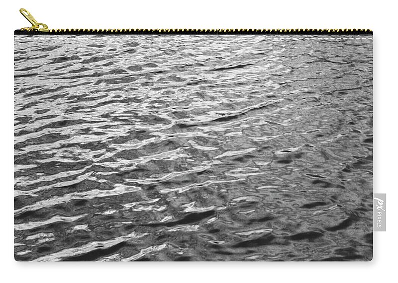 1950-1959 Zip Pouch featuring the photograph Rippled Water Surface B&w by George Marks