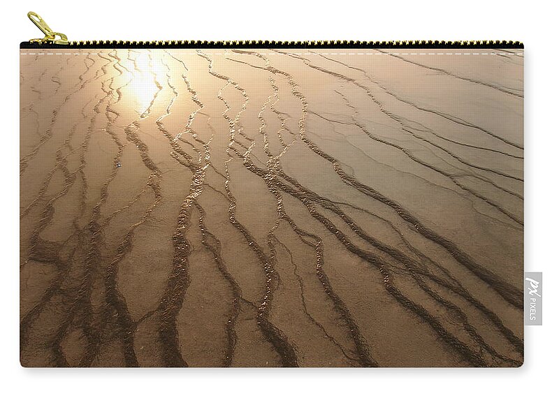 Scenics Zip Pouch featuring the photograph Ripples-hot Spring-yellowstone National by Copyright Michael Mellinger