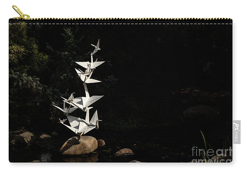 Botanic Gardens Zip Pouch featuring the photograph Rise Up and Fly by Marilyn Cornwell