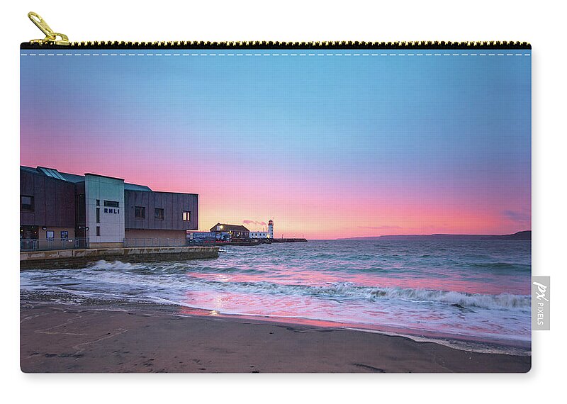 Scarborough Carry-all Pouch featuring the mixed media RNLI Scarborough by Smart Aviation