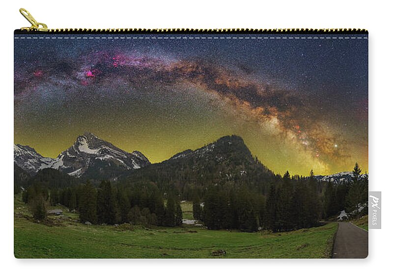 Mountains Zip Pouch featuring the photograph Road to Heaven by Ralf Rohner
