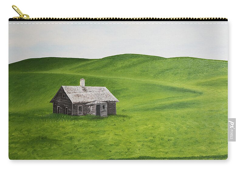 Landscape Carry-all Pouch featuring the painting Roads Forgotten by Gabrielle Munoz