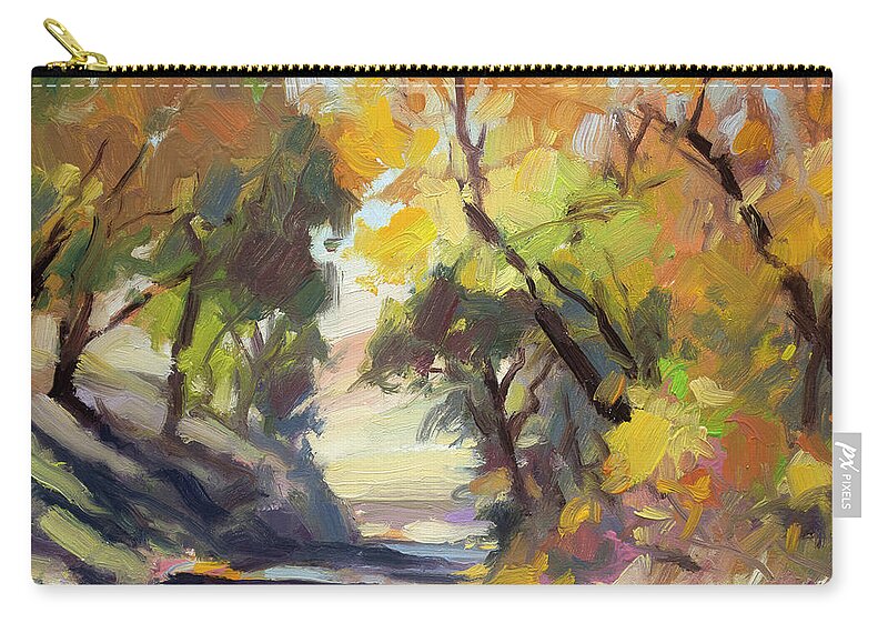 Autumn Zip Pouch featuring the painting Roadside Attraction by Steve Henderson