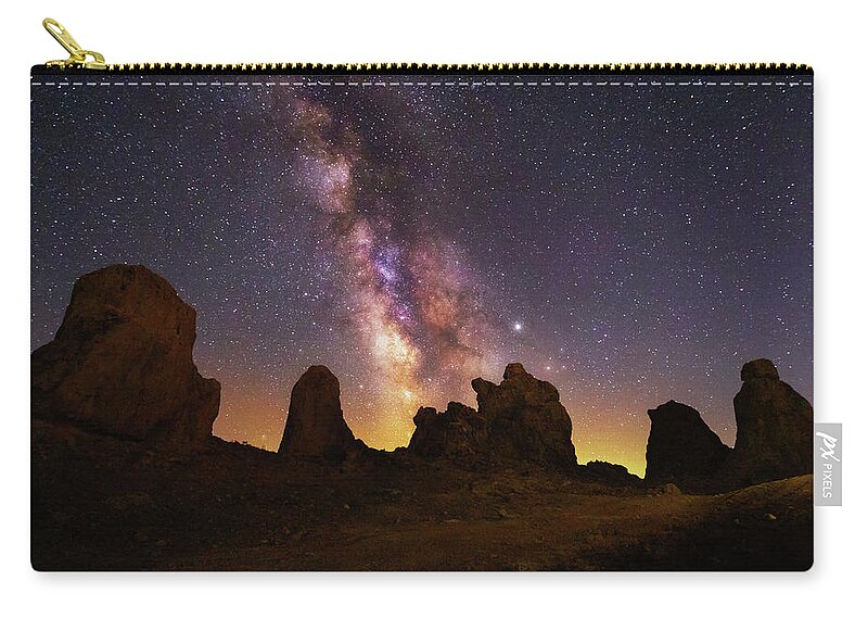 Milkyway Zip Pouch featuring the photograph Rock Gods by Tassanee Angiolillo