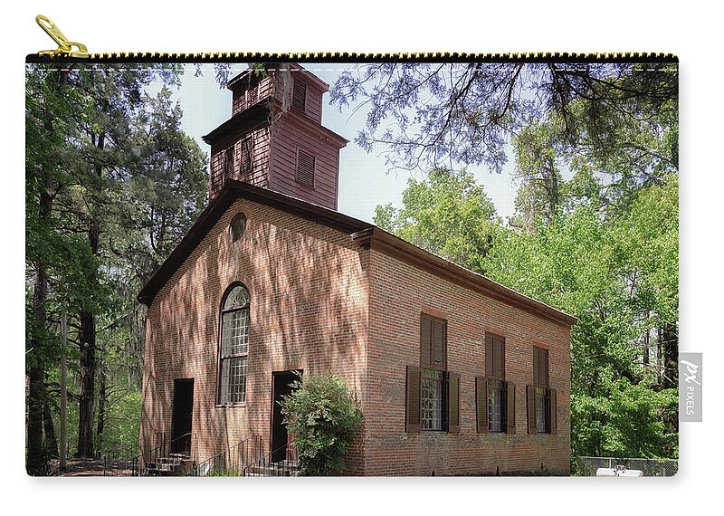 Church Zip Pouch featuring the photograph Rocky Springs Methodist Church by Susan Rissi Tregoning