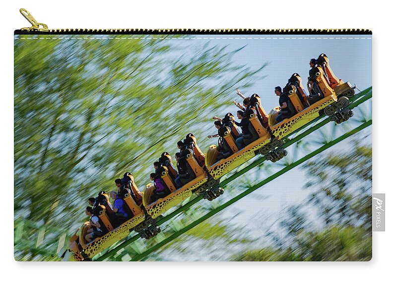 Rollercoaster Zip Pouch featuring the photograph Rollercoastering by Margaret Zabor