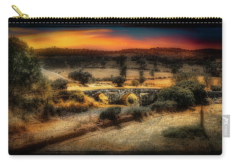Roman Carry-all Pouch featuring the photograph Roman Bridge Idanha-a-Velha by Micah Offman