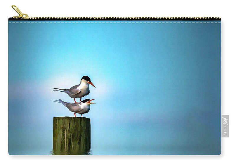 Terns Carry-all Pouch featuring the photograph Romance On The High Seas by Cathy Kovarik