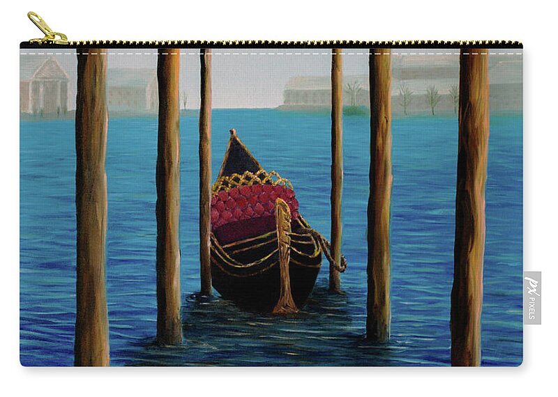 Venice Zip Pouch featuring the painting Romantic Solitude by Renee Logan