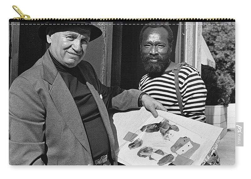 Art Carry-all Pouch featuring the photograph Romare Bearden & Raymond Saunders by Kathy Sloane